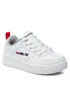Buty dla chłopców - Skechers Sneakersy Sport Court 92 405696L/WHT Biały - miniaturka - grafika 1