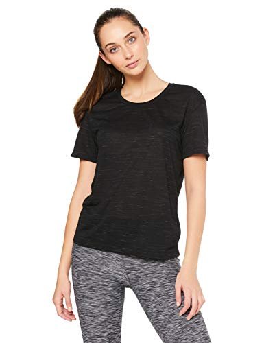 Nike Damska koszulka W Nk Dry Lgnd Ss Crew Vnr Black/Cool Grey/White XL