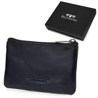 Etui na dokumenty i karty - Granatowe skórzane etui na klucze z pudełkiem Beltimore E44 granatowy - miniaturka - grafika 1