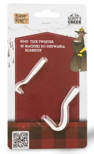 BARRY KING Haczyki do usuwania kleszczy 2 szt. - biały - Artykuły przeciw pasożytom - miniaturka - grafika 1