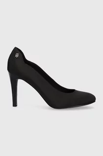 Czółenka - Tommy Hilfiger szpilki Th Essentials High Heel Pump kolor czarny - grafika 1