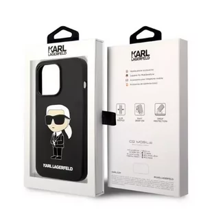 Karl Lagerfeld Etui KLHMP14XSNIKBCK do iPhone 14 Pro Max 6,7" hardcase Silicone Ikonik Magsafe czarny/black - Etui i futerały do telefonów - miniaturka - grafika 1