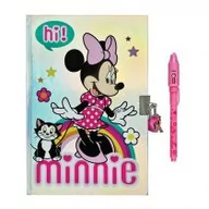 Szkolne artykuły papiernicze - Pamiętnik zamykany na kłódkę Myszka Minnie - miniaturka - grafika 1