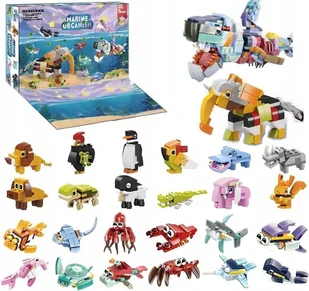 Kalendarz Adwentowy Dla Dzieci Klocki Konstrukcyjne Zwierzęta Na Prezent - Ozdoby bożonarodzeniowe - miniaturka - grafika 1