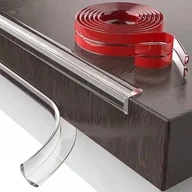 Zabezpieczenia dla dzieci - Przezroczyste narożniki ochronne do mebli, stołów i mebli dla niemowląt - 5 m wstępnie klejonych narożników z PVC, szerokość krawędzi 15 mm x 3,5 mm - miniaturka - grafika 1