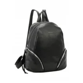 Plecaki - Stylowy Miejski Plecak Damski LUIGISANTO Czarny - miniaturka - grafika 1