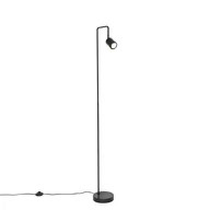 Lampy stojące - QAZQA Nowoczesna lampa podłogowa czarna regulowana - Java - miniaturka - grafika 1