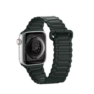 Dux Ducis Strap (Armor Version) pasek Apple Watch SE, 8, 7, 6, 5, 4, 3, 2, 1 (41, 40, 38 mm) silikonowa magnetyczna opaska bransoleta zielony - Akcesoria do smartwatchy - miniaturka - grafika 2
