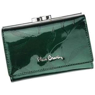 Pierre Cardin, Portfel skórzany damski, 02, Leaf 117, zielony, mały - Portfele - miniaturka - grafika 1