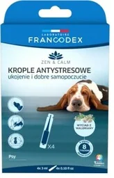 FRANCODEX Krople antystresowe z walerianą dla psów, 4 x 3 ml - Specjalistyczne artykuły dla zwierząt - miniaturka - grafika 1