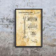 Plakaty - Plakat retro Patent na gitarę McCarty - miniaturka - grafika 1