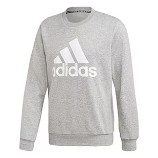 adidas MH Bos Crew FT bluza męska, Mgreyh/White, S - Bluzy męskie - miniaturka - grafika 1