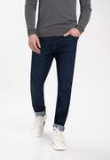 Spodnie męskie - Męskie spodnie jeansowe o prostej nogawce D-LEON 44 - Volcano - miniaturka - grafika 1