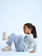 Spodnie i spodenki dla dziewczynek - Reserved - Legginsy flare z kokardkami - jasnoniebieski - miniaturka - grafika 1