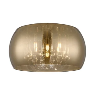 Lampa ze złotym kloszem, do sypialni C0076-05L-F4HF z serii CRYSTAL - Lampy sufitowe - miniaturka - grafika 1