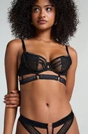 Biustonosze - Hunkemöller Nieusztywniany biustonosz z fiszbinami Missy Czarny - miniaturka - grafika 1