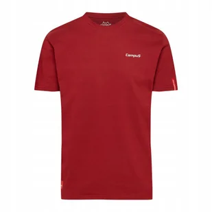 KOSZULKA męska z nadrukiem T-SHIRT CAMPUS SKYTH bawełniana bordowa L - Koszulki męskie - miniaturka - grafika 1