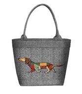 Torebki damskie - Sunlovers, Torba filcowa Polo, Joker Pies Jamnik, 10x28x28 cm - miniaturka - grafika 1