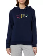 Bluzy damskie - FILA Bornheim damska bluza z kapturem, Black Iris, M - miniaturka - grafika 1