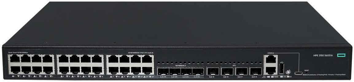 Switch HP Networking CW 2150 24G PoE+ 4F 4P 405W S6X51A