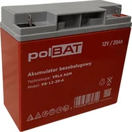 Baterie do zasilaczy awaryjnych UPS - polBAT Akumulator AGM 12V 20Ah polBAT - miniaturka - grafika 1