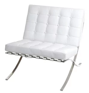 D2.Design Fotel BA1 skóra biała TP 25493 - Fotele - miniaturka - grafika 1