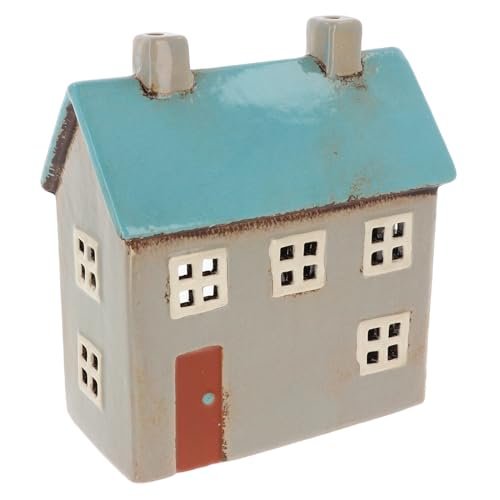 Shudehill Giftware Wiejska ceramika niebieski dach Tealight House
