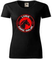 Gadżety dla niej i dla niego - Koszulka Lubię zapie*dalać T-shirt konie - miniaturka - grafika 1