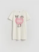 Piżamy dla dziewczynek - Reserved - Koszula nocna Hello Kitty and Friends - złamana biel - miniaturka - grafika 1