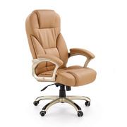 Fotele i krzesła biurowe - Fotel Beżowy Obrotowy Eko Skóra Desmond Halmar - miniaturka - grafika 1
