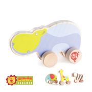 Zabawki interaktywne dla dzieci - LUCY & LEO Lucy & Leo, drewniany Hipopotam - miniaturka - grafika 1