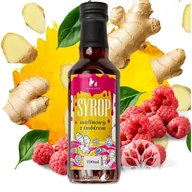 Syropy i koncentraty owocowe - Syrop malinowy z imbirem do herbaty, do wody, do deserów Nomads 200 ml - miniaturka - grafika 1