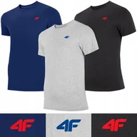 Koszulki męskie - Koszulka Męska 4f Zestaw 3 Szt. Tz08 T-shirt Bawełniany Na Co Dzień L - miniaturka - grafika 1