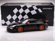 Samochody i pojazdy dla dzieci - Porsche 911 (997) GT3 RS - 2007, black/orange Minichamps 1:18 - miniaturka - grafika 1