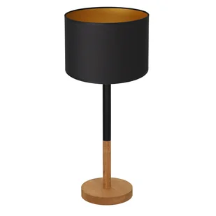Luminex Table lamps 3825 Lampa stołowa lampka 1x60W E27 czarny/naturalny/złoty - Lampy stojące - miniaturka - grafika 1