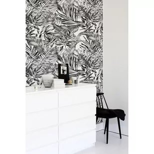 Tapeta flizelinowa Czarna monstera 416x254 + klej, Coloray - Tapety - miniaturka - grafika 1