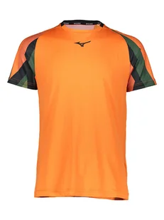 Mizuno Koszulka funkcyjna w kolorze czarno-pomarańczowo-zielonym - Koszulki sportowe męskie - miniaturka - grafika 1
