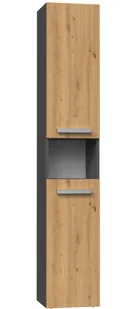Industrialny słupek łazienkowy dąb artisan antracyt N6-K36 - Szafki łazienkowe Industrialny słupek łazienkowy dąb artisan antracyt N6-K36 - Szafki łazienkowe - miniaturka - grafika 1