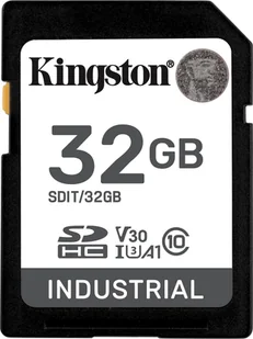 Karta Kingston Industrial SDHC 32 GB UHS-I/U3 A1 V30 SDIT/32GB - Karty pamięci - miniaturka - grafika 1