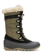 Kozaki damskie - Kamik Skórzane kozaki zimowe "Snovalley 4" w kolorze oliwkowo-szarym - miniaturka - grafika 1