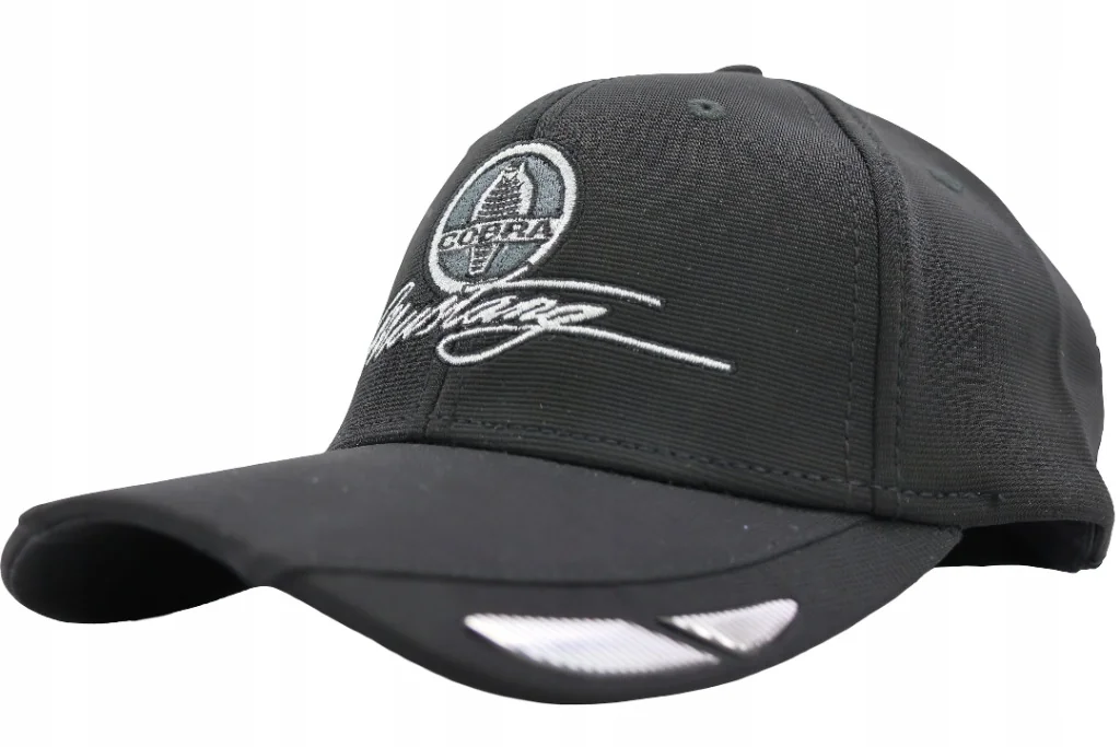 Czapka z daszkiem męska Samochód Ford Mustang Cobra 56-58cm Haft Czarna