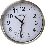 Zegary - Kinghoff ZEGAR ŚCIENNY STALOWY 30cm MECHANIZM PŁYNĄCY KH-5025 - miniaturka - grafika 1
