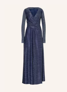 Sukienki - Talbot Runhof Sukienka Wieczorowa Z Błyszczącą Przędzą blau - grafika 1
