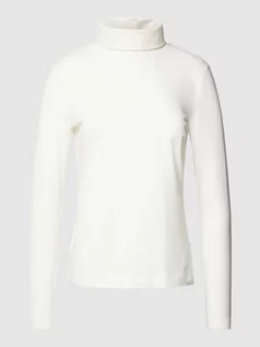Swetry damskie - Bluzka z długim rękawem i golfem - grafika 1