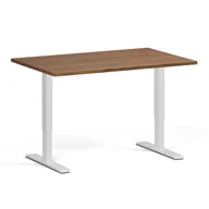 Stoły i stoliki do biura - Stół z regulacją wysokości, 1 silnik, 745 - 1235 mm, blat 1200 x 800 mm, podstawa biała, orzech - miniaturka - grafika 1