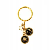 Breloki - Breloczek Mistyczny Brelok Astrologia Słońce i Księżyc Kółko do kluczy - miniaturka - grafika 1