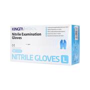 Rękawiczki jednorazowe - Kingfa Medical, Jednorazowe rękawiczki z nitrylu, Niebieski, rozmiar L, 100 szt. - miniaturka - grafika 1