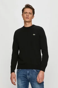 Lacoste sweter bawełniany kolor czarny lekki - Swetry męskie - miniaturka - grafika 1