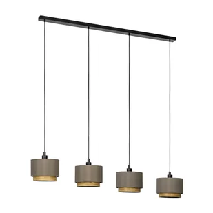 Lampa wisząca MARCHENA 4xE27 - czarny/szary - Lampy sufitowe - miniaturka - grafika 1