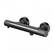 Baterie wannowe i prysznicowe - CERSANIT S951-583 BATERIA NATRYSKOWA TERMOSTATYCZNA ŚCIENNA ZEN GUN METAL - miniaturka - grafika 1